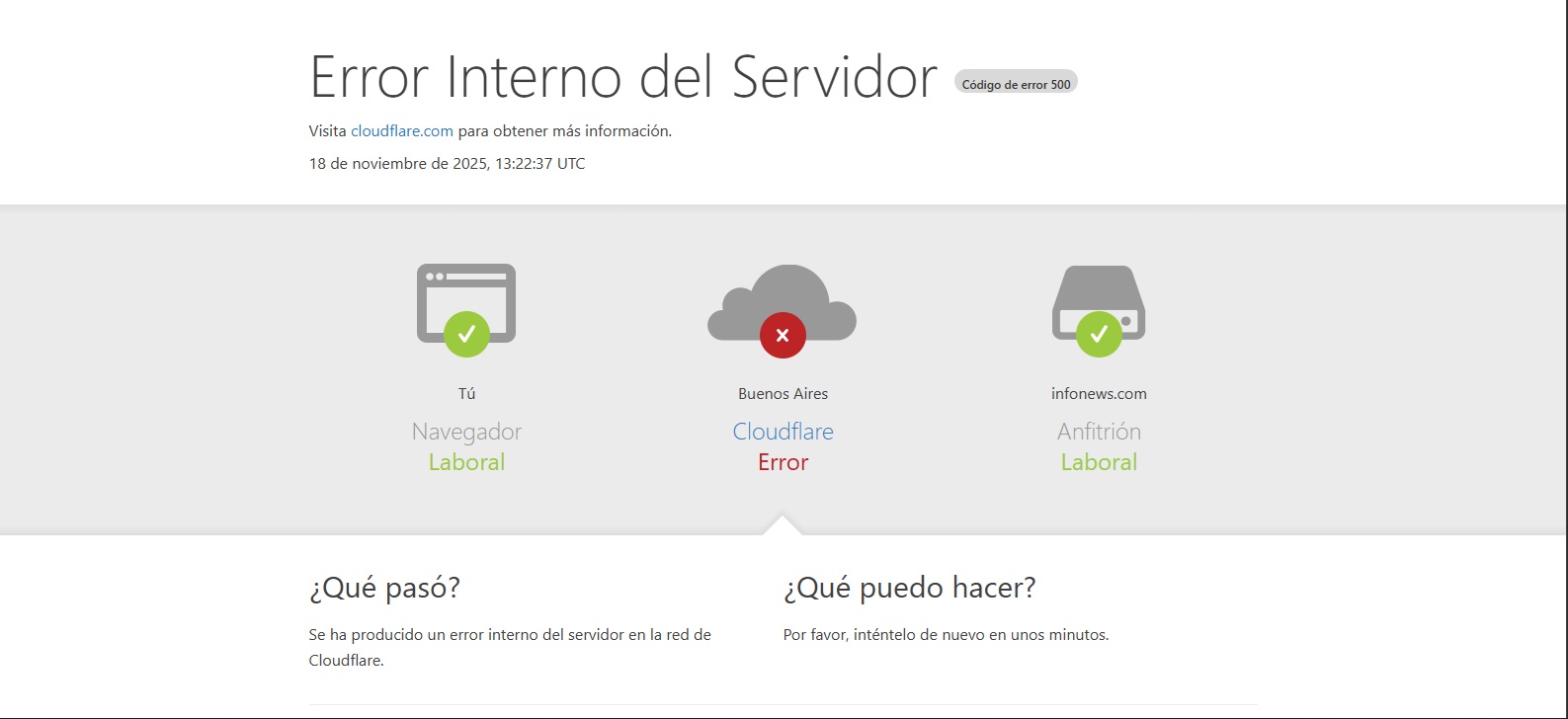 Se cayó la mitad de internet y afecta a cientos de millones de usuarios y clientes en todo el planeta