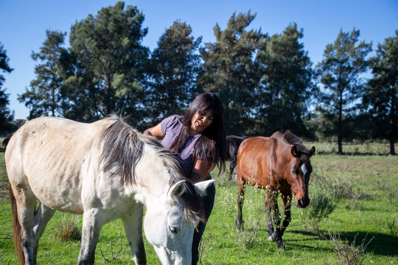 Eva Mieri y funcionarios municipales visitaron la ONG Caballos Quilmes
