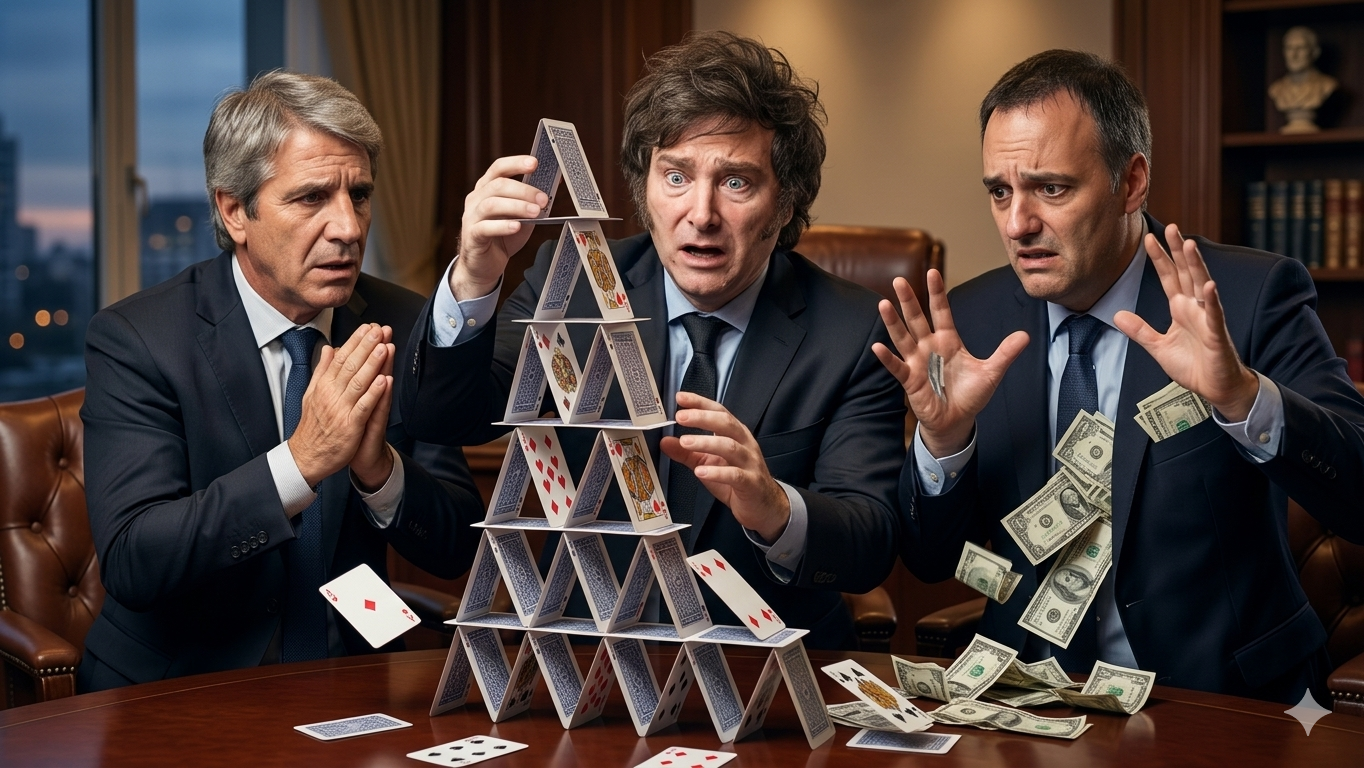 Castillo de naipes: consultores advierten que el costo de Caputo supera al «efecto Adorni»