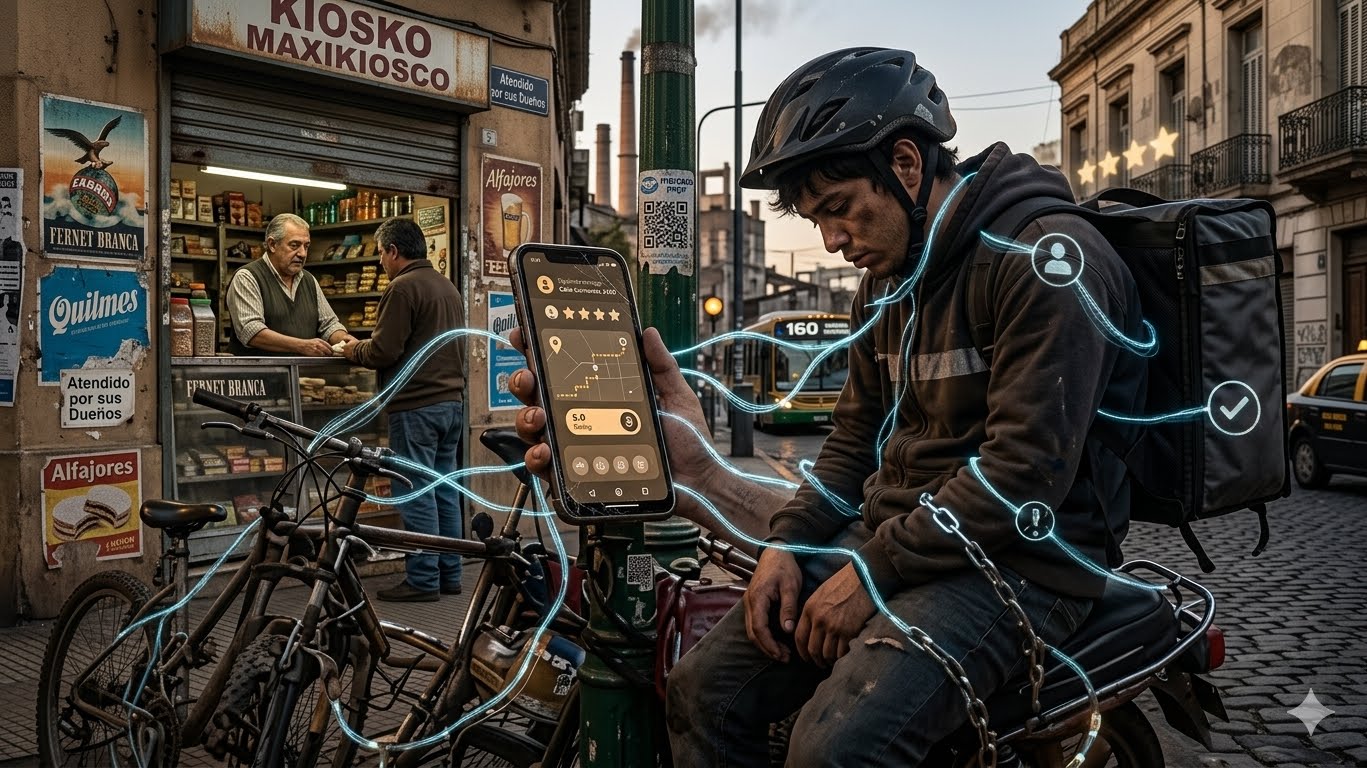 Delivery de plataformas: un repartidor necesita más de 450 entregas al mes para que su familia no sea pobre