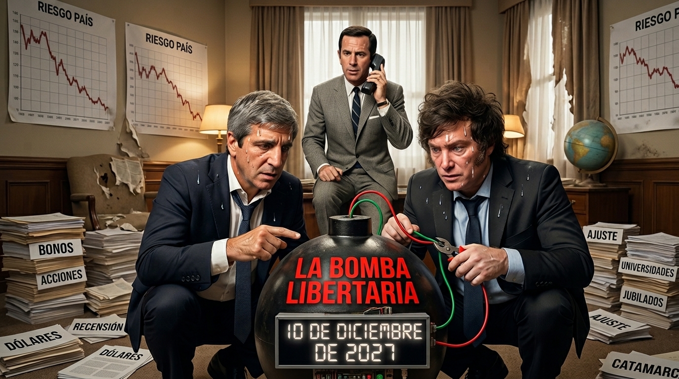 La bomba libertaria: Caen las acciones y los bonos, la gente compra dólares y el riesgo país se va al carajo